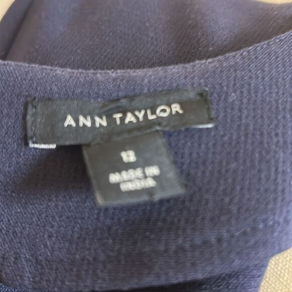 Ann Taylor Elegant Navy Blue Dress - Picture 4 of 12